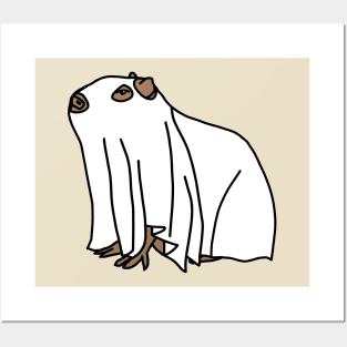 Boo Sheet Halloween Capybara Posters and Art